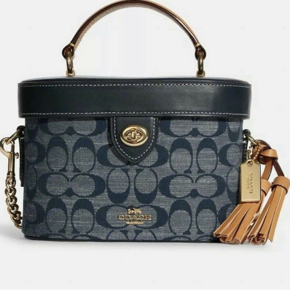 New Coach Kay chambray crossing body bag